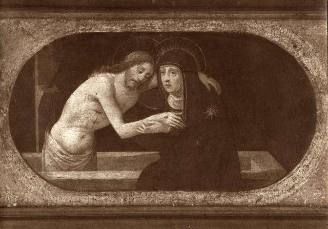 Anonimo — Anonimo fiorentino - sec. XV - Cristo in pietà sorretto dalla Madonna — insieme
